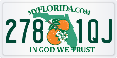FL license plate 2781QJ