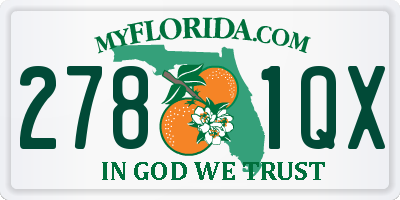 FL license plate 2781QX