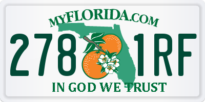 FL license plate 2781RF