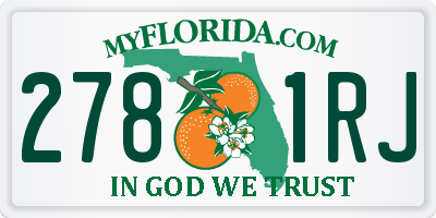 FL license plate 2781RJ