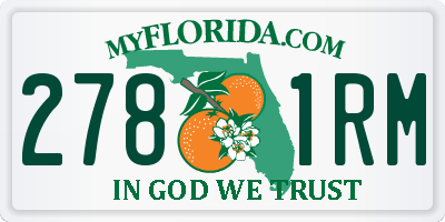 FL license plate 2781RM