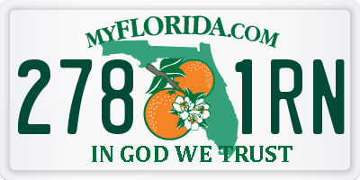 FL license plate 2781RN