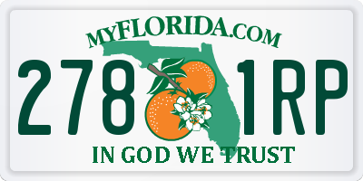 FL license plate 2781RP