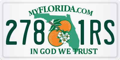 FL license plate 2781RS