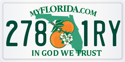 FL license plate 2781RY