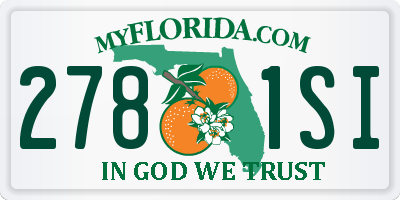 FL license plate 2781SI