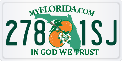 FL license plate 2781SJ