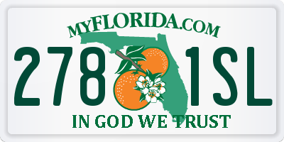 FL license plate 2781SL