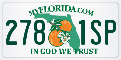 FL license plate 2781SP