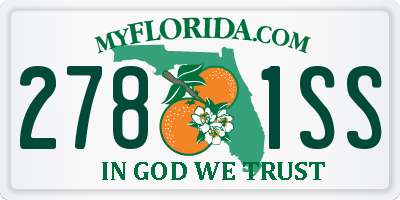 FL license plate 2781SS