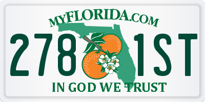 FL license plate 2781ST