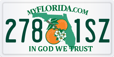 FL license plate 2781SZ