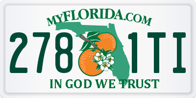 FL license plate 2781TI