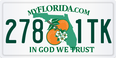 FL license plate 2781TK