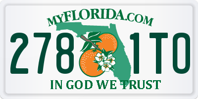 FL license plate 2781TO