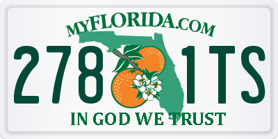 FL license plate 2781TS