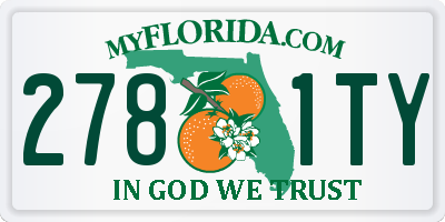 FL license plate 2781TY