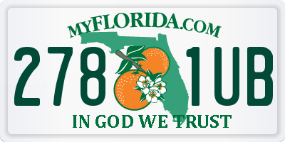 FL license plate 2781UB