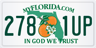 FL license plate 2781UP
