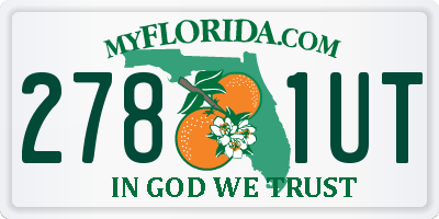 FL license plate 2781UT