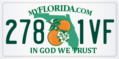 FL license plate 2781VF