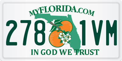 FL license plate 2781VM