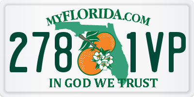 FL license plate 2781VP