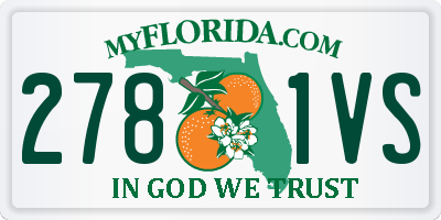 FL license plate 2781VS