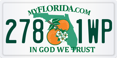 FL license plate 2781WP