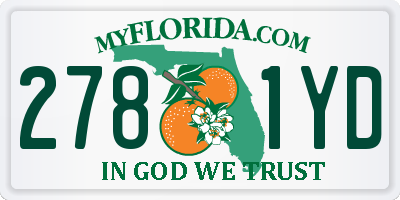FL license plate 2781YD
