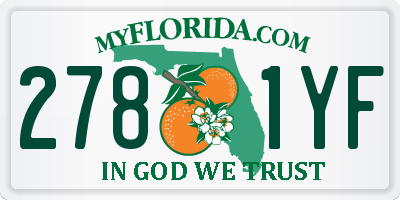 FL license plate 2781YF