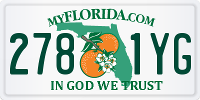 FL license plate 2781YG