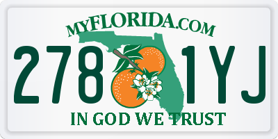 FL license plate 2781YJ
