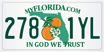 FL license plate 2781YL
