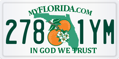 FL license plate 2781YM