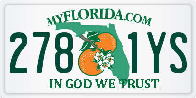 FL license plate 2781YS