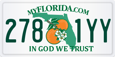 FL license plate 2781YY