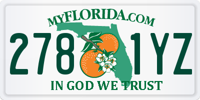 FL license plate 2781YZ