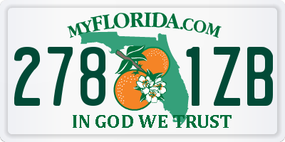 FL license plate 2781ZB