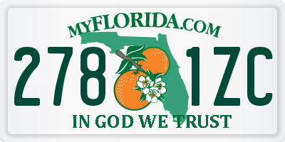 FL license plate 2781ZC