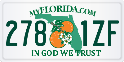 FL license plate 2781ZF