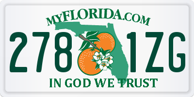FL license plate 2781ZG