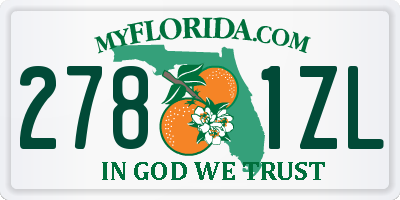 FL license plate 2781ZL