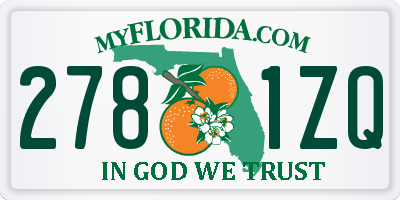 FL license plate 2781ZQ
