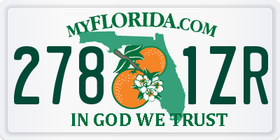 FL license plate 2781ZR