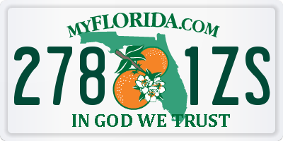 FL license plate 2781ZS