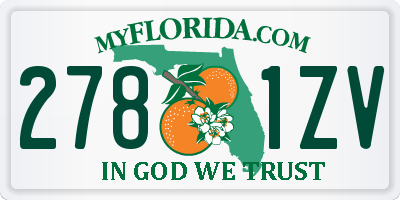 FL license plate 2781ZV