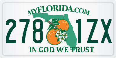 FL license plate 2781ZX