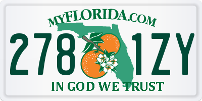 FL license plate 2781ZY