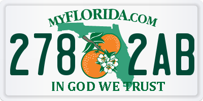 FL license plate 2782AB